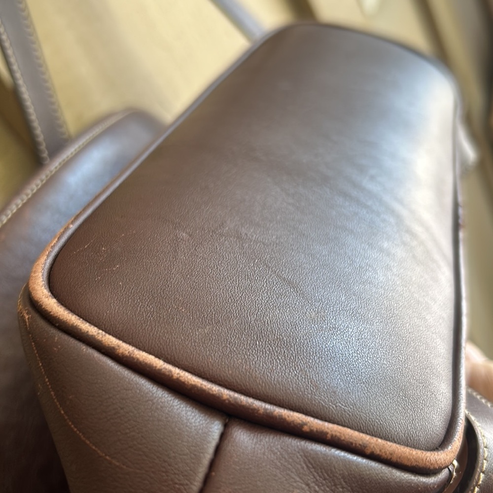 L.L. Bean Dark Brown Leather Backpack - Picture 14 of 15